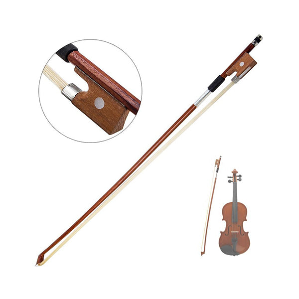 Mobileleb Hobbies & Creative Arts Wood / Brand New Top 4/4 BrazilWood Violin Bow - MVB122