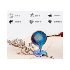 Mobileleb Hobbies & Creative Arts Wax Seal Stamp For Wedding Letters Invitations, Envelopes Package With Wooden Handles, and Wax - 15707