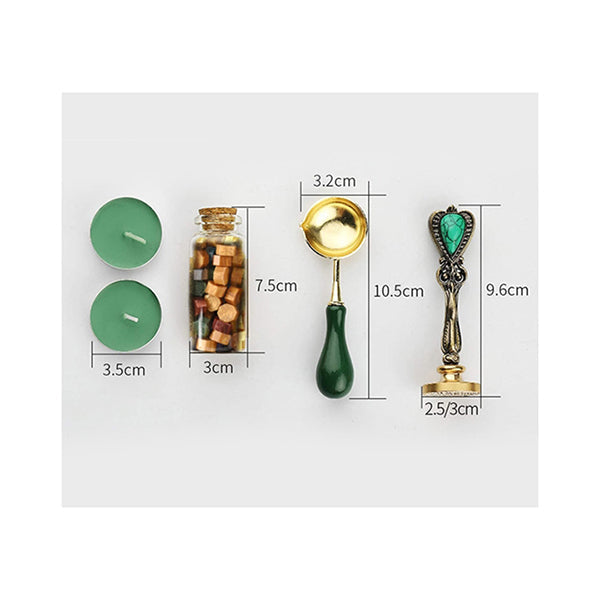 Mobileleb Hobbies & Creative Arts Wax Seal Stamp For Wedding Letters Invitations, Envelopes Package With Wooden Handles, and Wax - 15707
