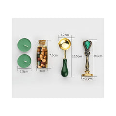 Mobileleb Hobbies & Creative Arts Wax Seal Stamp For Wedding Letters Invitations, Envelopes Package With Wooden Handles, and Wax - 15707