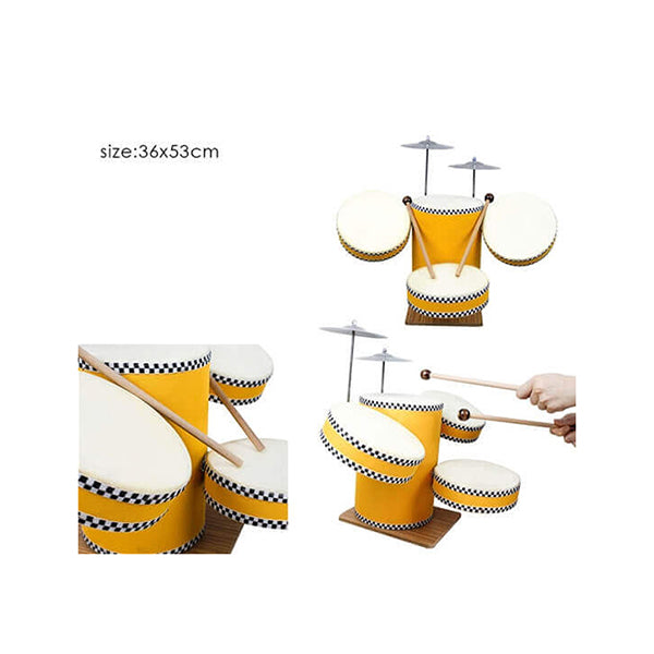 Mobileleb Hobbies & Creative Arts Yellow / Brand New Wooden Drums Set, kids Toy, Music Instruments, Set Of 4 Drums - 15292, Available in Different Colors