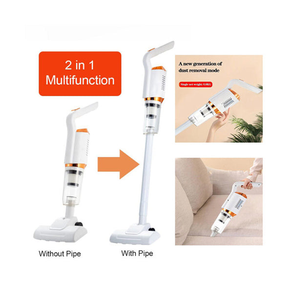 Mobileleb Household Appliances White / Brand New Cordless Vacuum Cleaner Rechargeable Handheld - 10088