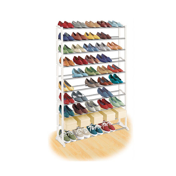 Mobileleb Household Supplies Silver / Brand New 10 Tier 50 Pair Shoe Rack Organizer