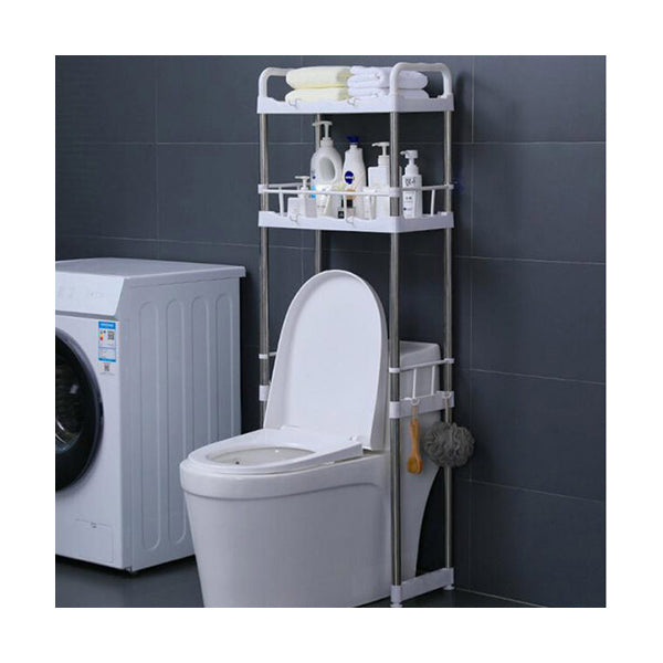 Mobileleb Household Supplies Silver / Brand New 2 Tiers Toilet Smart Shelf Organizer - 98436