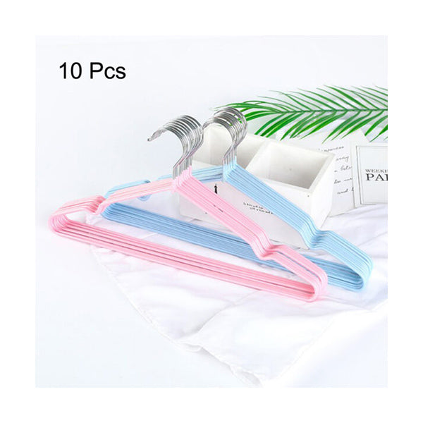 Mobileleb Household Supplies Silver / Brand New Cool Gift, 10 PCS Anti-Skid Clothes Hangers