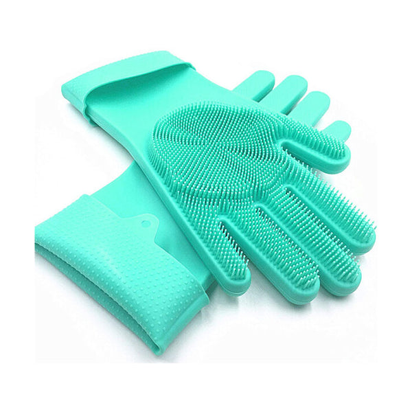 Mobileleb Household Supplies Cyan Green / Brand New Cool Gift, Magic Silicone Gloves 1 Pair
