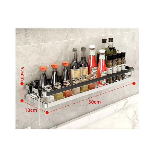 Mobileleb Household Supplies Silver / Brand New / 50CM Free Drilling Stainless Steel Wall Shelves - 97941