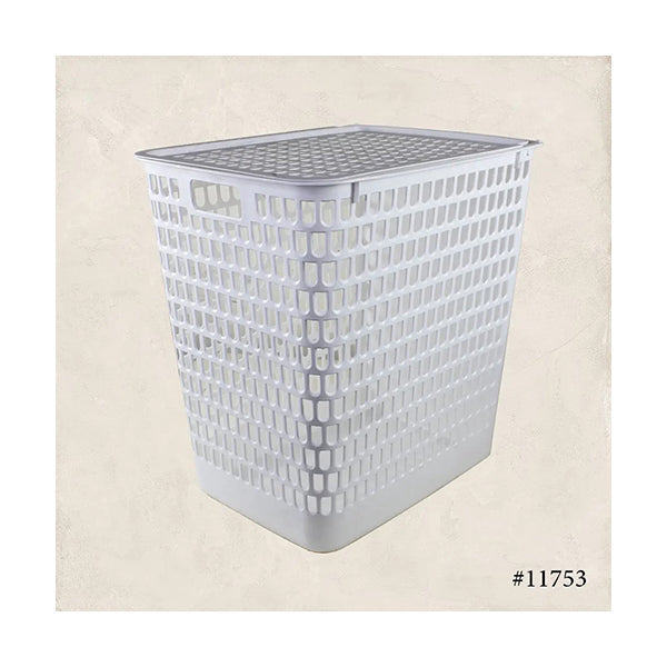 Mobileleb Household Supplies White / Brand New High Flexible Laundry Basket with Handles and Lid - 11753