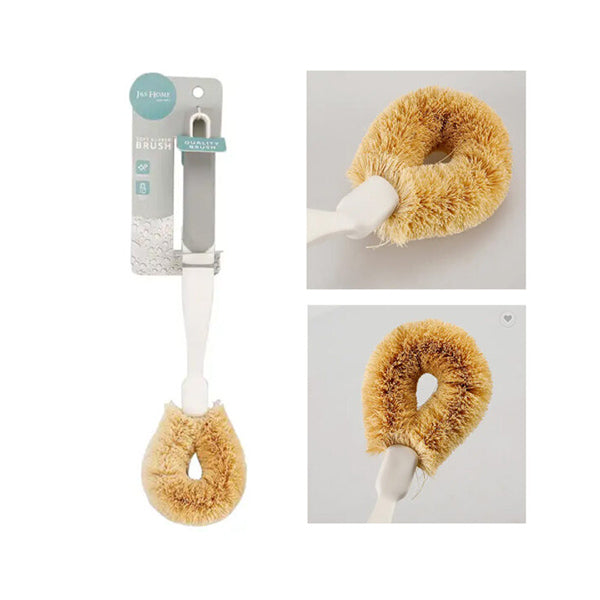 Mobileleb Household Supplies Yellow Beige / Brand New J&S Home, coir fiber Pot Cleaning Brush, JS185292 - 98814