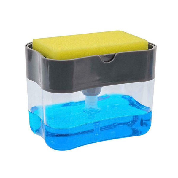 Mobileleb Household Supplies Brand New Liquid Soap Dispenser Pump with Sponge Scrub Holder - 94824