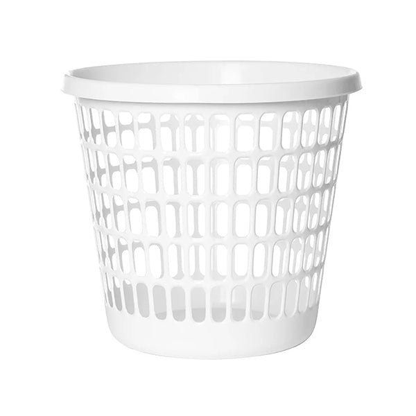 Mobileleb Household Supplies White / Brand New Plastic Laundry Basket Size: 40x40x35cm - 11755