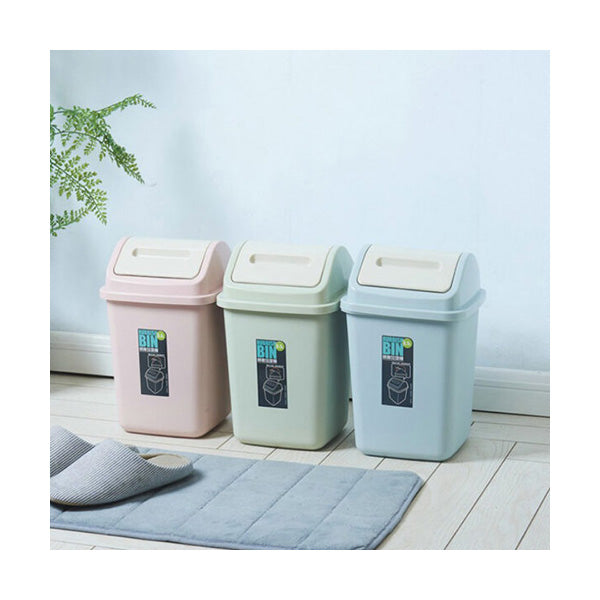 Mobileleb Household Supplies Plastic Swing Lid Dustbin, 10 liters