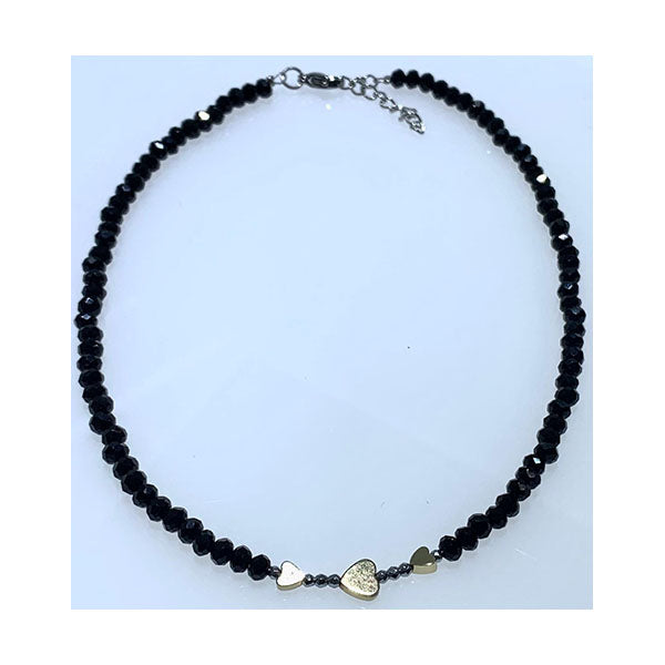 Mobileleb Jewelry Black / Brand New Crystal Beaded Choker Necklace for Her - CryirCNot