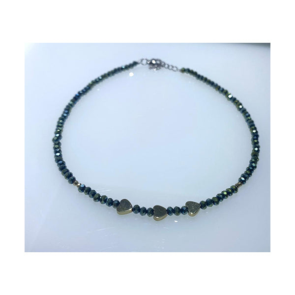Mobileleb Jewelry Green / Brand New Crystal Beaded Choker Necklace for Her - CrytH9XaU