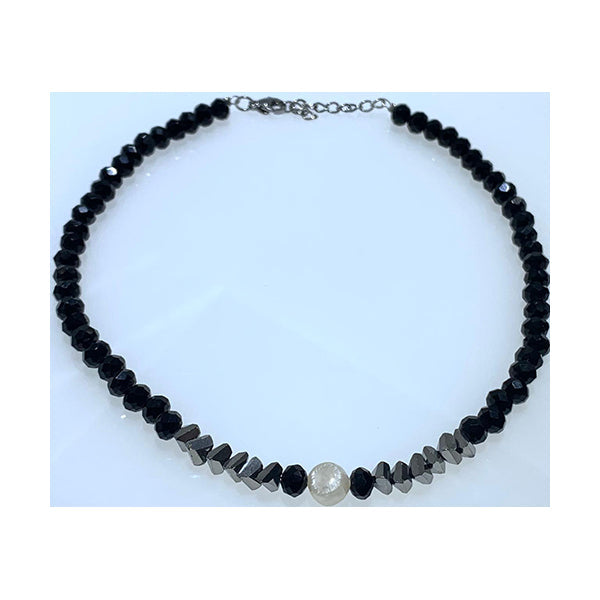 Mobileleb Jewelry Black / Brand New Crystal Beaded Choker Necklace for Women - CryKup3VI
