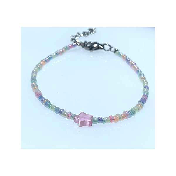 Mobileleb Jewelry Kids Rainbow / Brand New Sparkley Crystal Bracelet with Stainless Steel for Kids - SpaKBlcrS