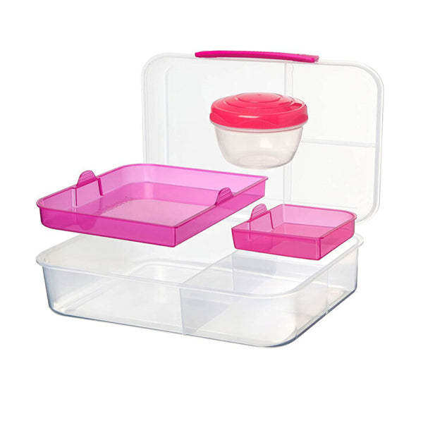 Mobileleb Kitchen & Dining Pink / Brand New 1.65 L Lunch Box with Small Container - 10540