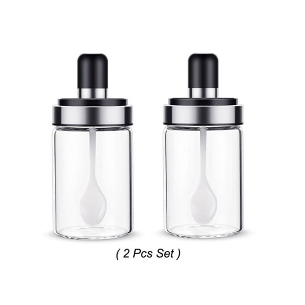 Mobileleb Kitchen & Dining Brand New / 2Pcs Spoon 2 Pcs Jar Container for Kitchen - 97969