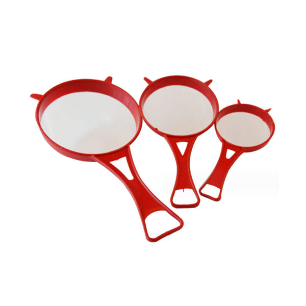 Mobileleb Kitchen & Dining Red / Brand New 3-Pieces Strainer Set - 10549