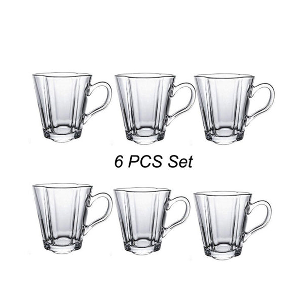 Mobileleb Kitchen & Dining Transparent / Brand New 6 PCS Flower Shaped Glass Cup - 97838