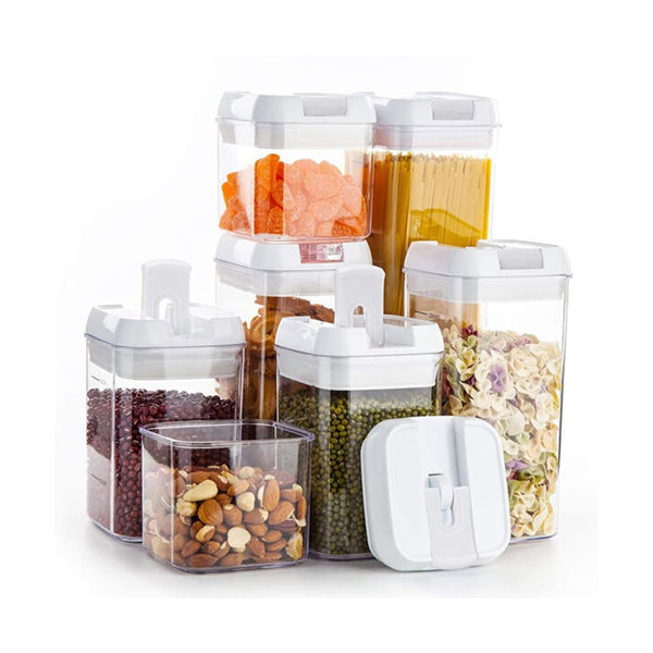 Mobileleb Kitchen & Dining White / Brand New 7 Pcs Set, Food Storage Containers, Easy Lock Lids - 10537