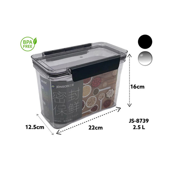 Mobileleb Kitchen & Dining Brand New / 2500ML Acrylic Airtight Rectangular Food Storage Box - 97635, Available in Different Sizes