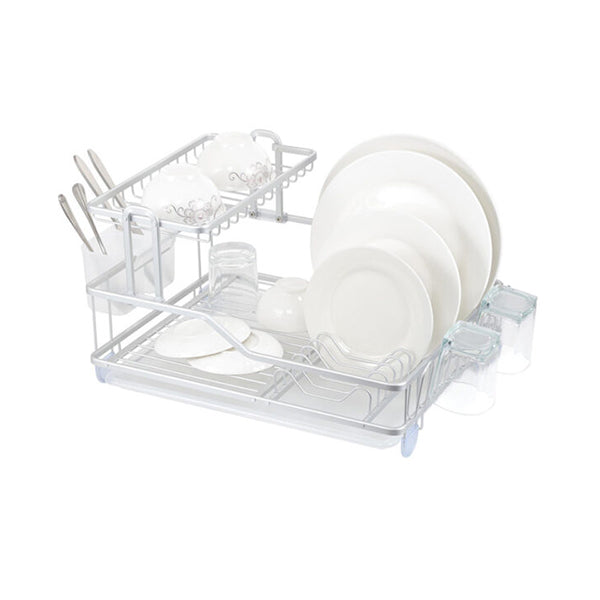 Mobileleb Kitchen & Dining Silver / Brand New Aluminum 2-Layer Dish Rack - 11047