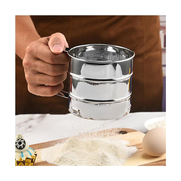 Mobileleb Kitchen & Dining Silver / Brand New Baking Flour Sifter 2 Size Available - Size Small - 10450