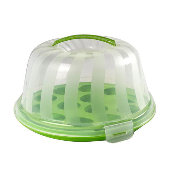 Mobileleb Kitchen & Dining Green / Brand New Cupcake Carrier with Lid and Handle - 97964