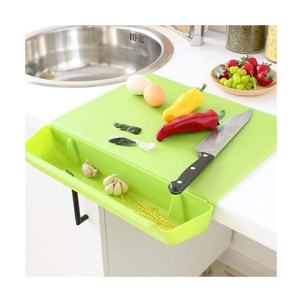 Mobileleb Kitchen & Dining Cutting Chopping Board Set with Food Holder Container Tray