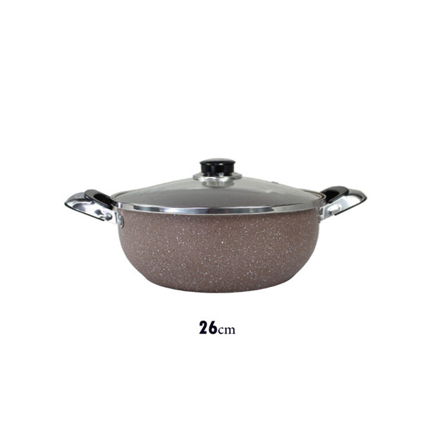 Mobileleb Kitchen & Dining Black/Granite Reflective Wooven / Brand New / 26CM Deep Fat Frying Pan Available In 3 Sizes - 97570
