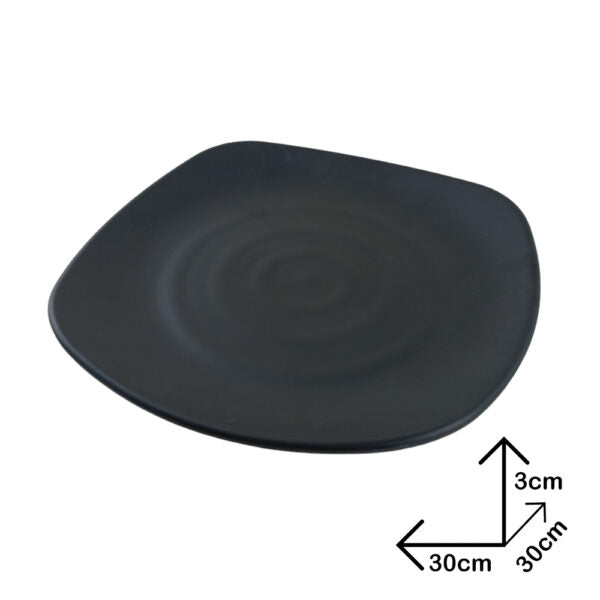 Mobileleb Kitchen & Dining Black / Brand New / Large Dinner Plate Black Melamine Dinnerware - 99109