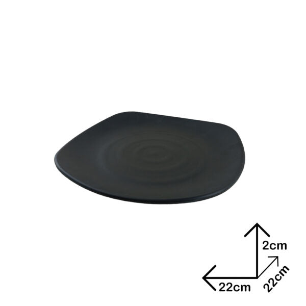 Mobileleb Kitchen & Dining Black / Brand New / Small Dinner Plate Black Melamine Dinnerware - 99109