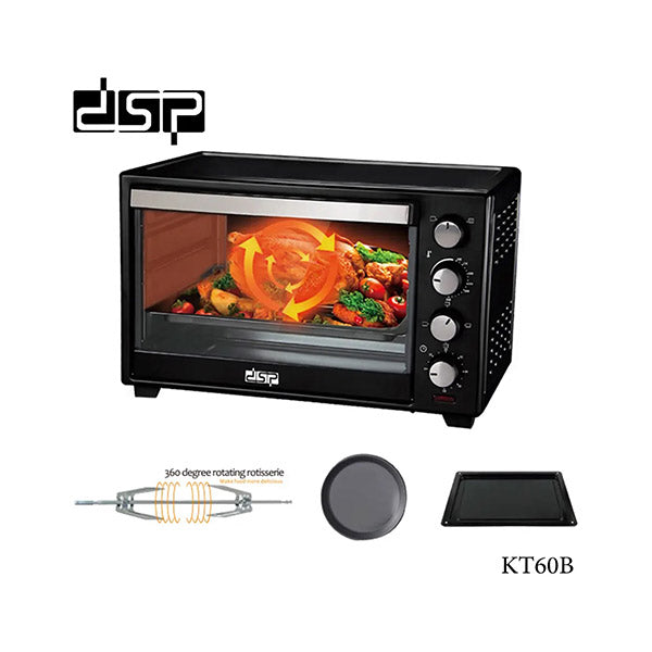 Mobileleb Kitchen & Dining Black / Brand New DSP, Electric Toaster Oven 60Ltr - KT60B