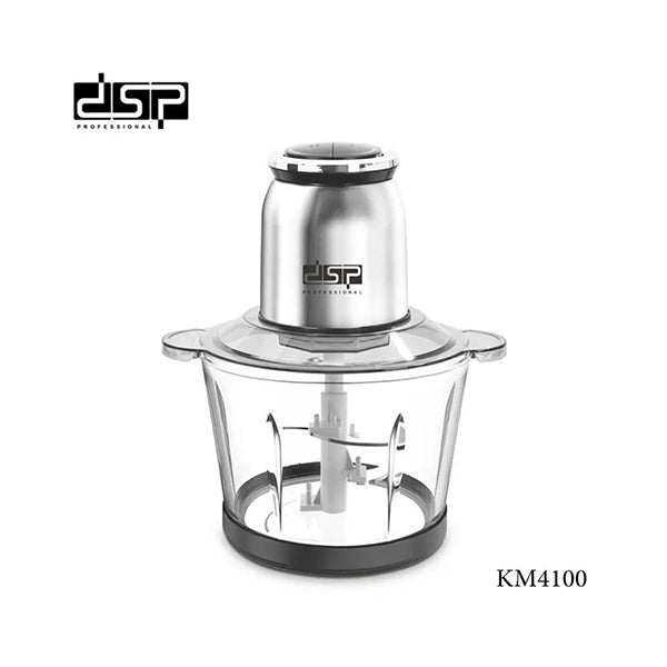 Mobileleb Kitchen & Dining Silver / Brand New DSP KM4100, Electric Kitchen Chopper, 300W, 3.0Ltr – Glass Bowl - KM4100