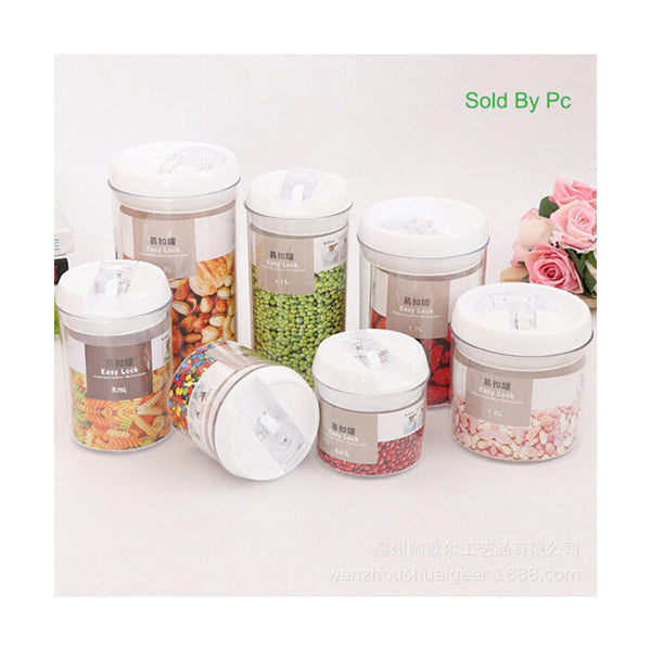 Mobileleb Kitchen & Dining Easy Lock Food Storage Round Shape 1 Pc - 93414