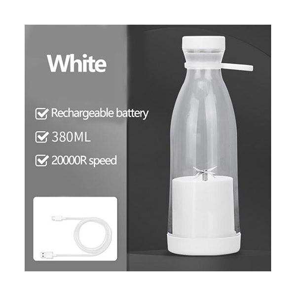 Mobileleb Kitchen & Dining White / Brand New Electric USB Juice Maker Mixer Bottle