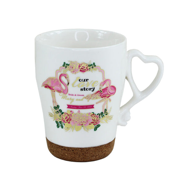 Mobileleb Kitchen & Dining Brand New / Model-1 Flamingo Ceramic Mug with Cork Bottom - 90168