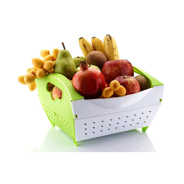 Mobileleb Kitchen & Dining Folding Drainer Vegetable Fruit Basket - 95101