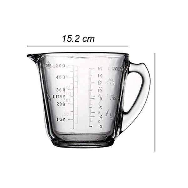 Mobileleb Kitchen & Dining Transparent / Brand New Glass Measuring Jugs 500cc - 97832