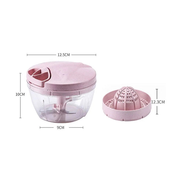 Mobileleb Kitchen & Dining Pink / Brand New Hand Chopper 3 Blades 500Ml, Juicer - 10563