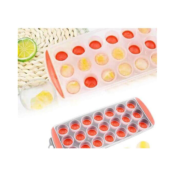 Mobileleb Kitchen & Dining Red / Brand New Ice Mold Set of 3 Trays, Each Tray Consists of 21 DIY Round Ice Cubes