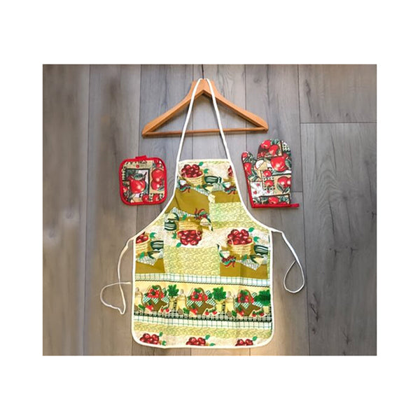 Mobileleb Kitchen & Dining Brand New / Model-5 Kitchen Set of 3Pcs High-Quality, Apron, Oven Gloves, And Pot Holder, Available In Different Models