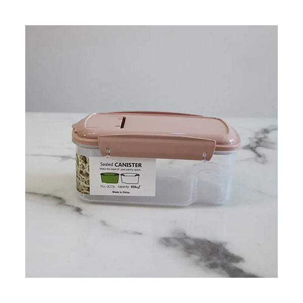 Mobileleb Kitchen & Dining Pink / Brand New Kitchen transparent sealed jar plastic grain storage 850ml - 93411