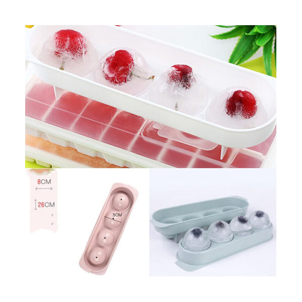 1-Cup Silicone Freezing Tray With Lid -Soup Cube Freezer Tray- Large Ice  Cube Tray- 4Individual Compartments With Portion Scales- Storage For Broth