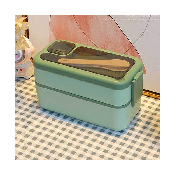 Mobileleb Kitchen & Dining Green / Brand New Lunch Box Leak-proof Bento Box - 10249