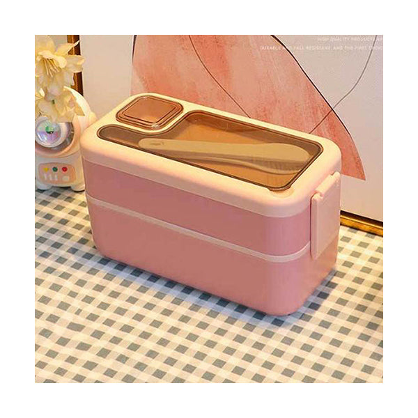 Mobileleb Kitchen & Dining Pink / Brand New Lunch Box Leak-proof Bento Box - 10249