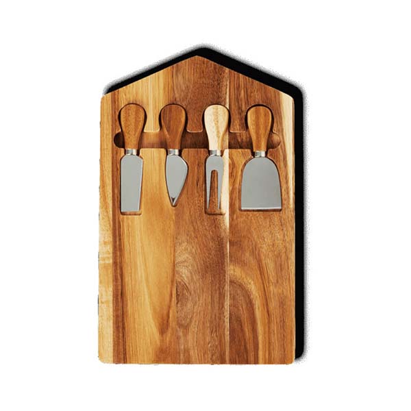 Mobileleb Kitchen & Dining Brown / Brand New Luxury Unique Thick Charcuterie Boards 3 Knife Set - 10453
