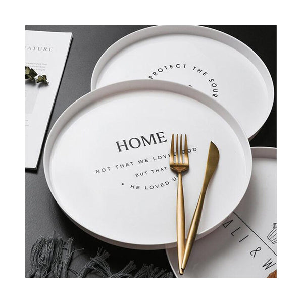 Mobileleb Kitchen & Dining White / Brand New Melamine Round serving tray 28 cm - 97983