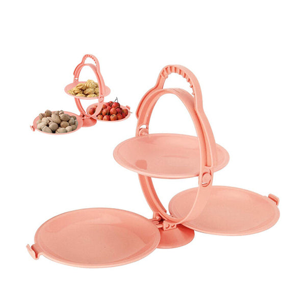 Mobileleb Kitchen & Dining Pink / Brand New Portable Multi-Layer Folding Fruit Tray